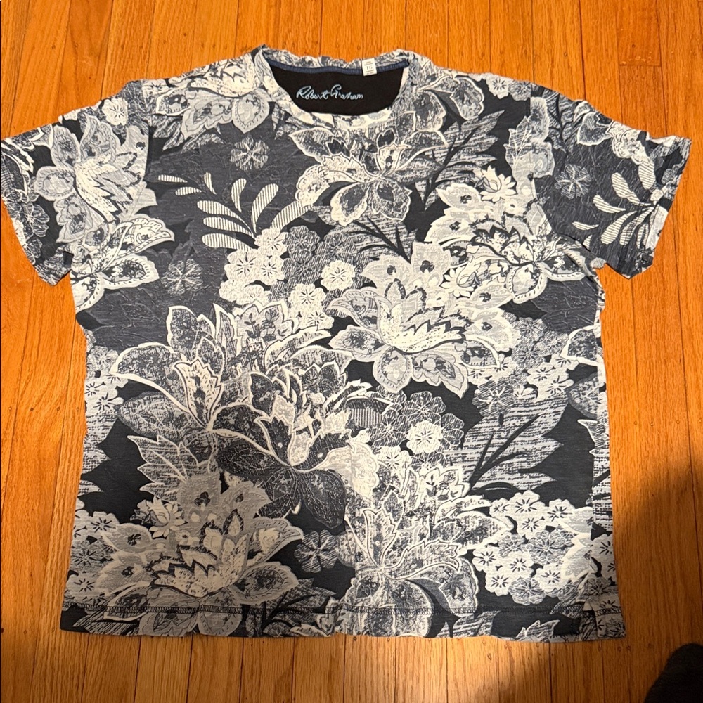 Robert Graham Monochrome Floral Men's Tee